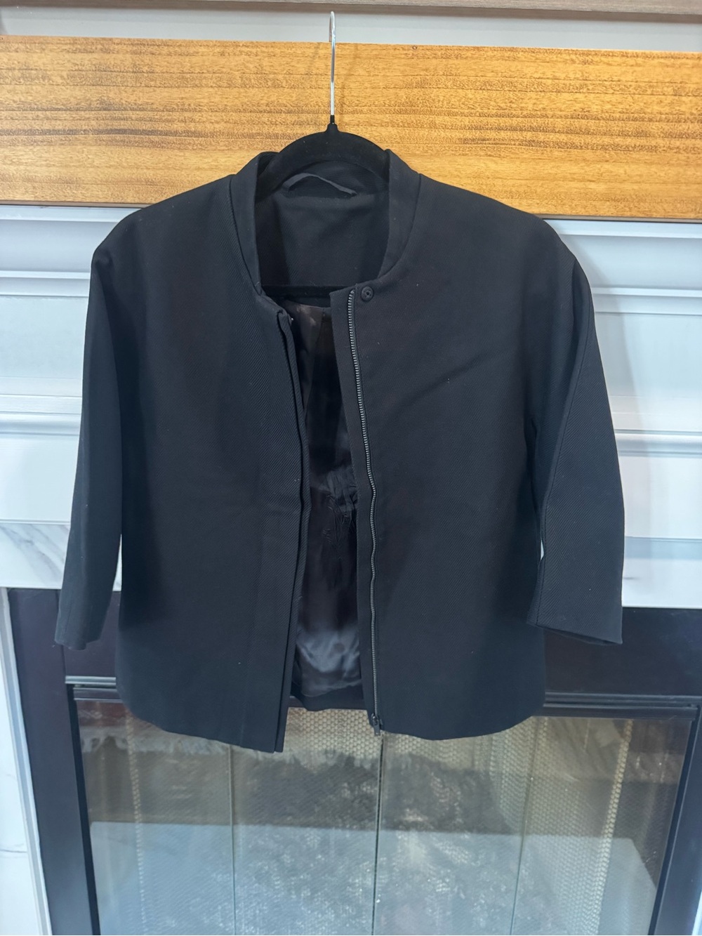 COS Classic Black Cropped Women's Cape Jacket